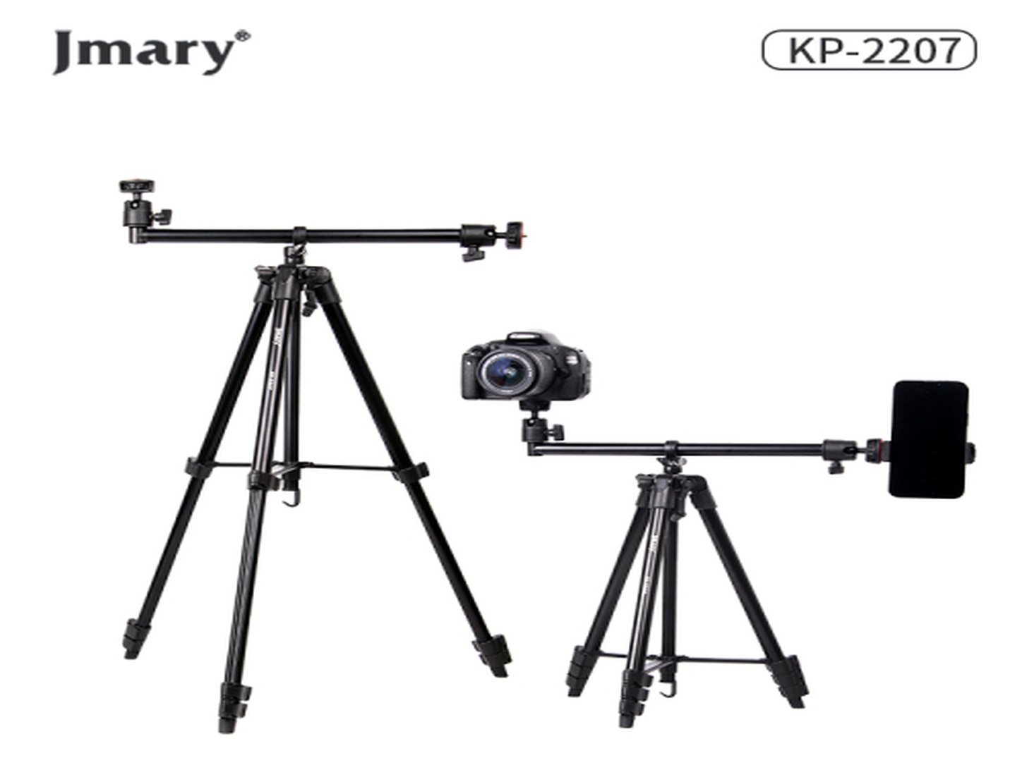 0299cdc9-f267-454f-a6cb-0a5c12eedb9c Jmary KP-2207 – Adjustable Camera Tripod Stand - Image 1