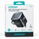 Joyroom JR-CL18EU – 65W GaN Charger with Built-in Retractable Cable