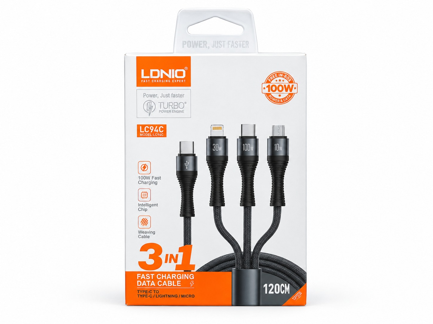 WhatsApp Image 2026-09-09 at 4.30.40 PM LDNIO LC94C 3-in-1 Fast Charging Data Cable - Image 1