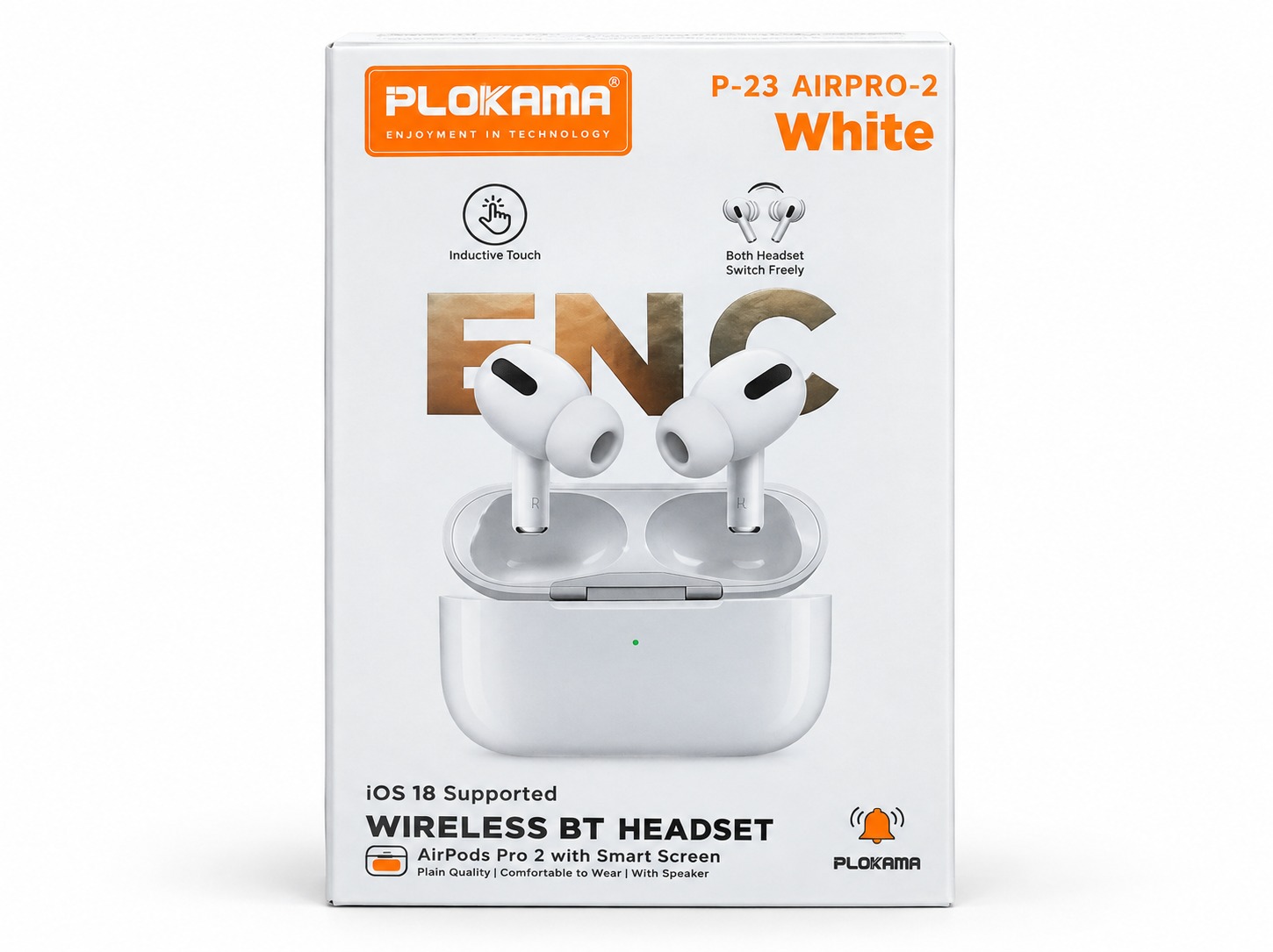 WhatsApp Image 2026-09-09 at 4.30.49 PM PLOKAMA P-23 AIRPRO-2 Wireless BT Headset – White - Image 1