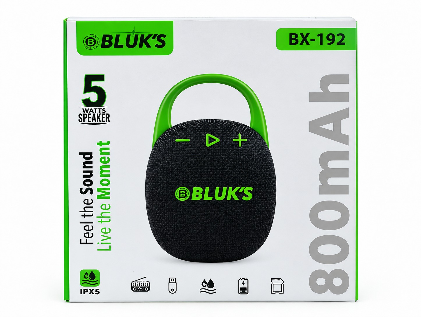 WhatsApp Image 2026-09-09 at 4.31.22 PM BLUKS BX-192 5W Portable Wireless Speaker - Image 1